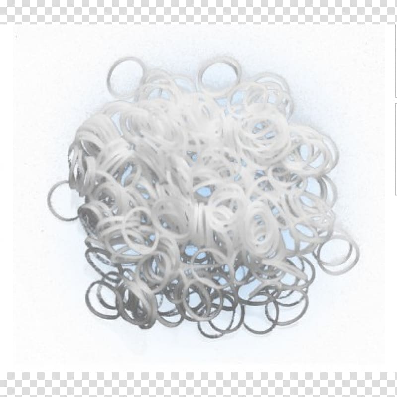 Rainbow Loom Rubber Bands Silver, white glitter transparent background PNG clipart