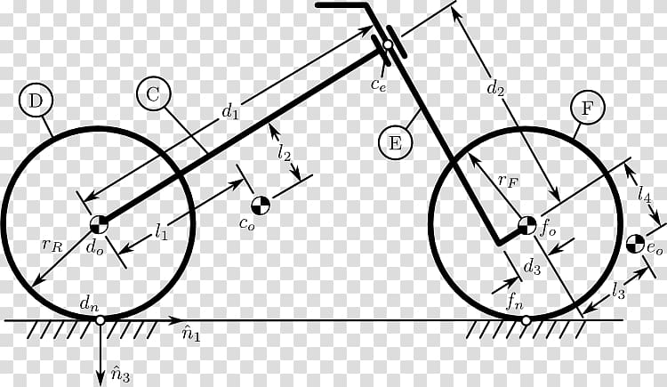 Chopper bicycle Equations of motion Geometry, Bicycle transparent background PNG clipart