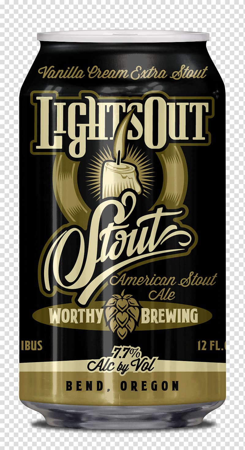 Beer Worthy Brewing Company Brewery Tin can, lights out transparent background PNG clipart