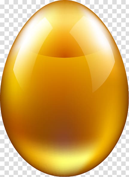 Yellow Sphere Egg, resurrection golden eggs transparent background PNG clipart