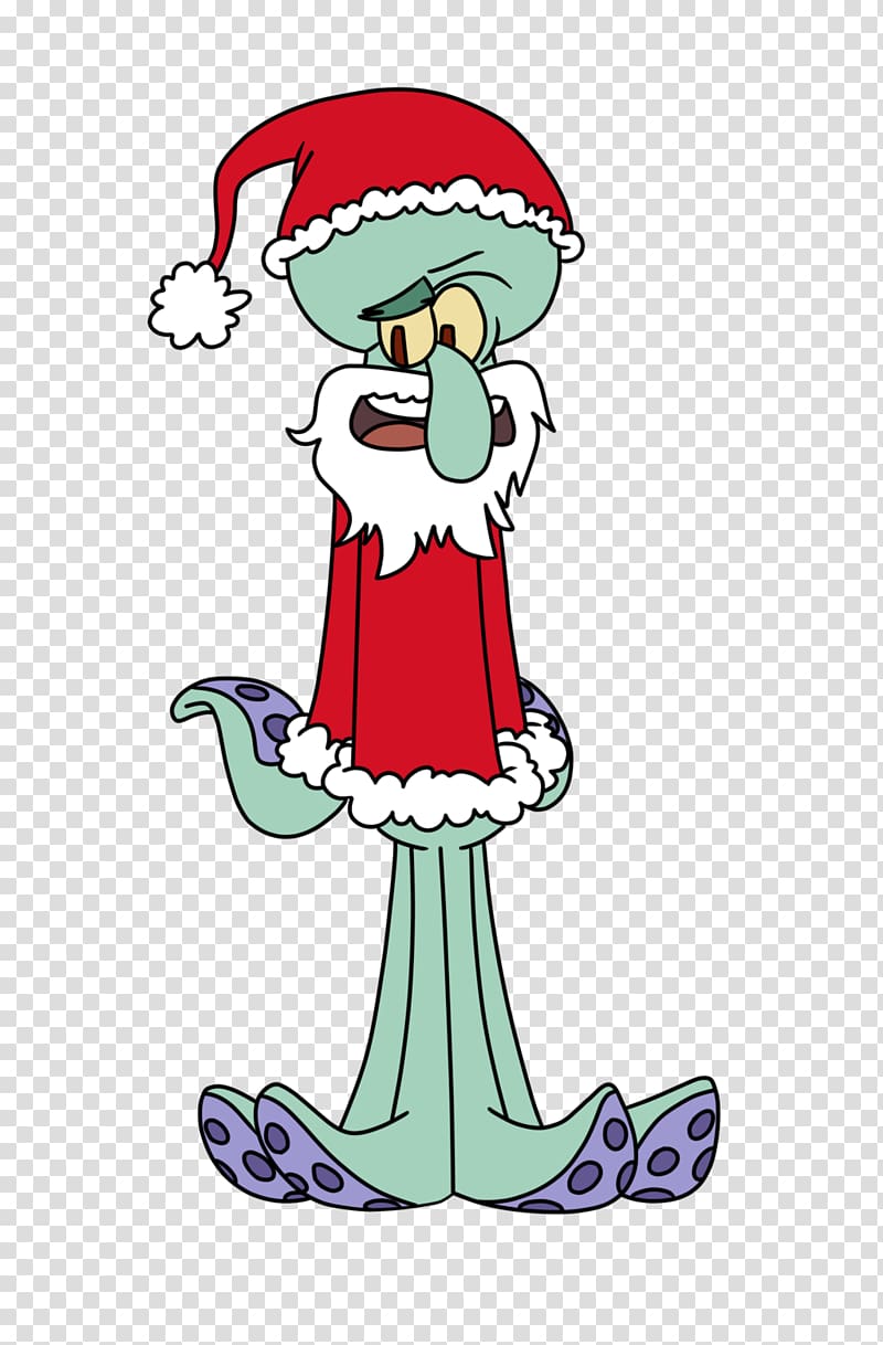 Squidward Tentacles Santa Claus Christmas , santa claus transparent background PNG clipart