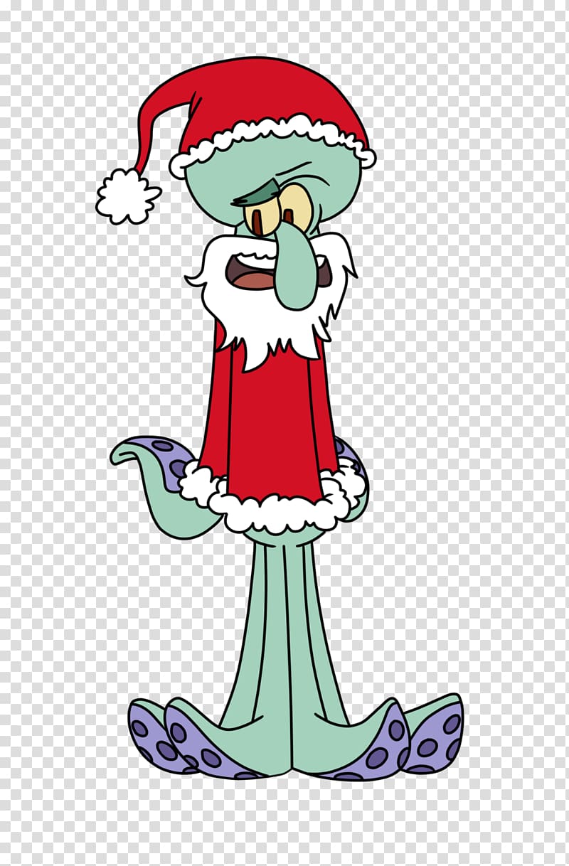 Squidward Tentacles Dabbing Santa Transparent Background - roblox santa tentacles