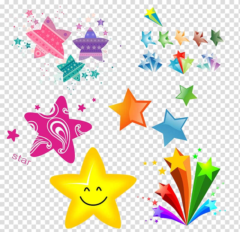 creative star transparent background PNG clipart