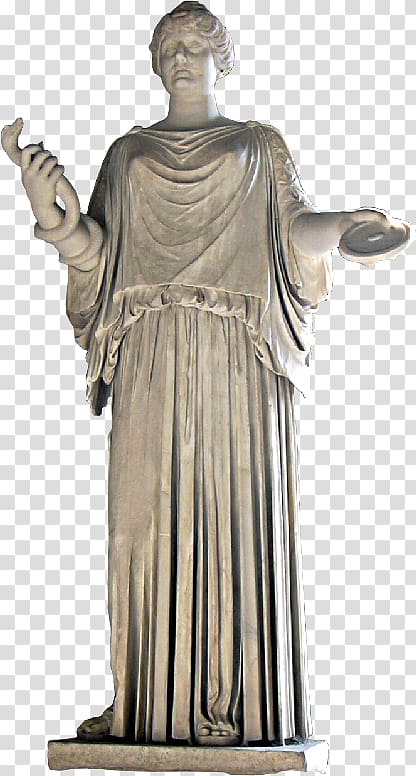Statue Sculpture Hygieia Griekse godin van de Finance, transparent background PNG clipart