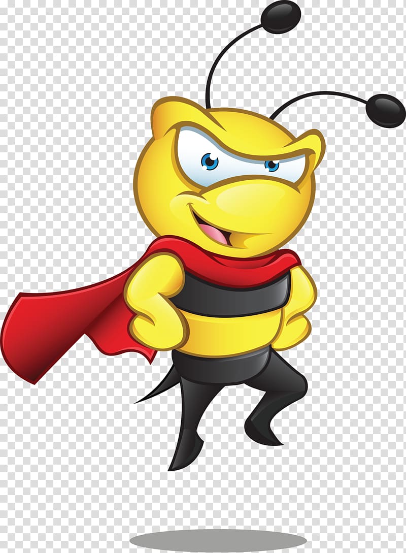 Bee Superhero , bees transparent background PNG clipart