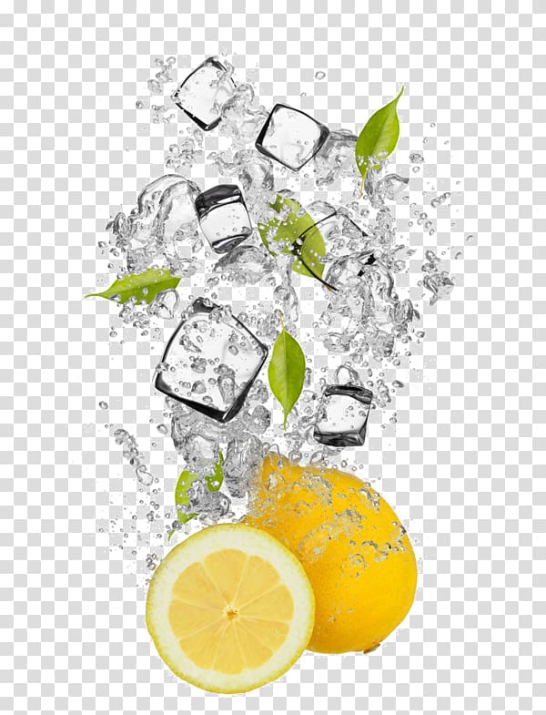 citrus fruit with water splash illustration, Frutti di bosco Fruit Ice cube Mango, Creative mango transparent background PNG clipart