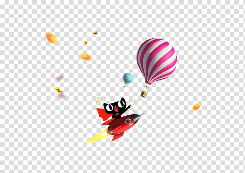 Adobe Fireworks Euclidean , Lynx,rocket,Helium balloon transparent background PNG clipart