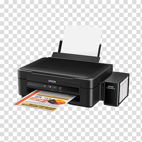 Multi-function printer Epson Continuous ink system Color printing, printer transparent background PNG clipart