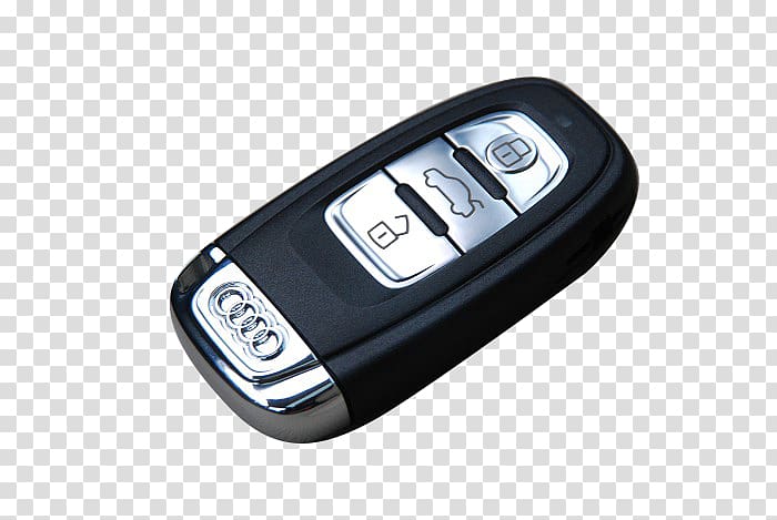 black and silver Audi vehicle fob, Audi Car Mercedes-Benz Key BMW, Audi Black Keys transparent background PNG clipart