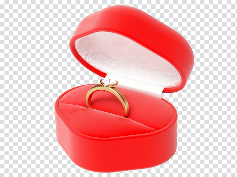 Ring Diamond Box Heart, Wedding Rings transparent background PNG clipart