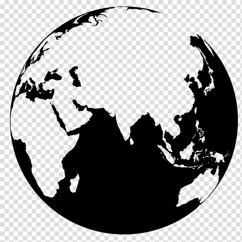 world black and white clip art