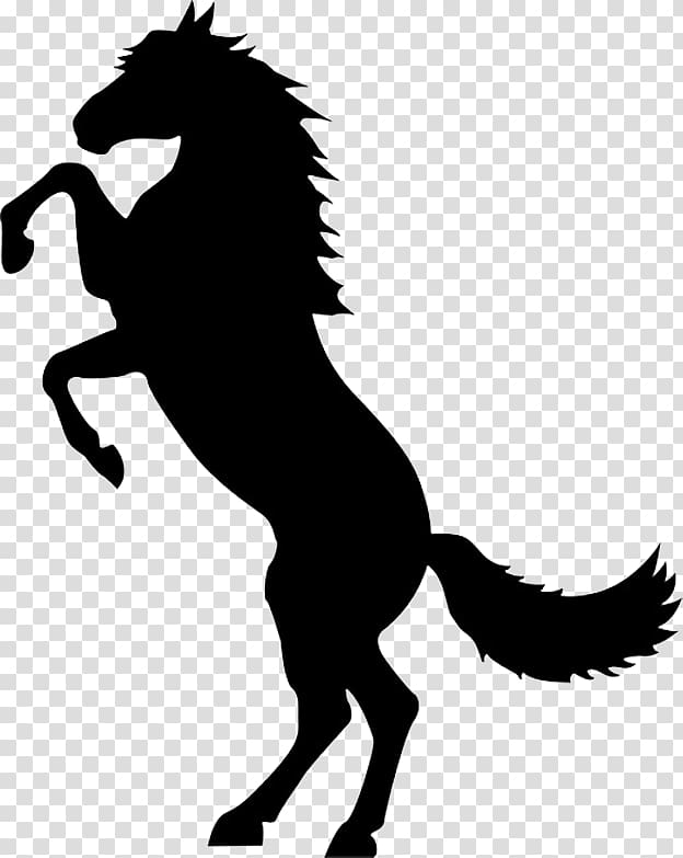 Mustang Rearing Stallion Stencil Silhouette, mustang transparent background PNG clipart