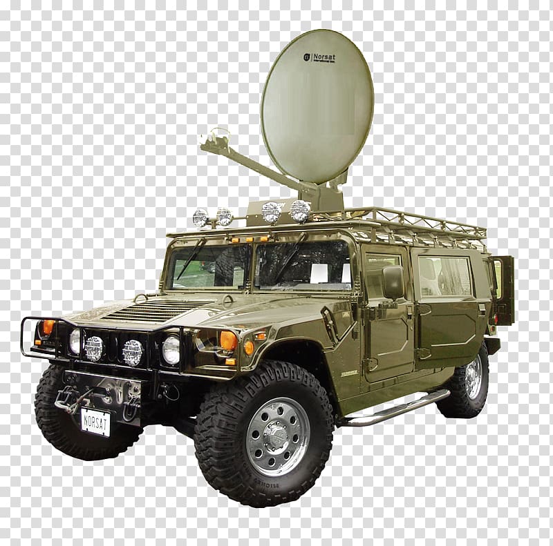 Humvee Very-small-aperture terminal Car Norsat Aerials, car transparent background PNG clipart