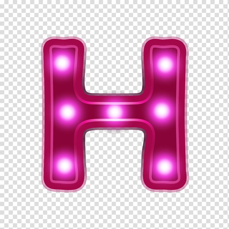 Pink lighted letter H illustration, Neon lighting Letter Em, Neon alphabet  H transparent background PNG clipart | HiClipart