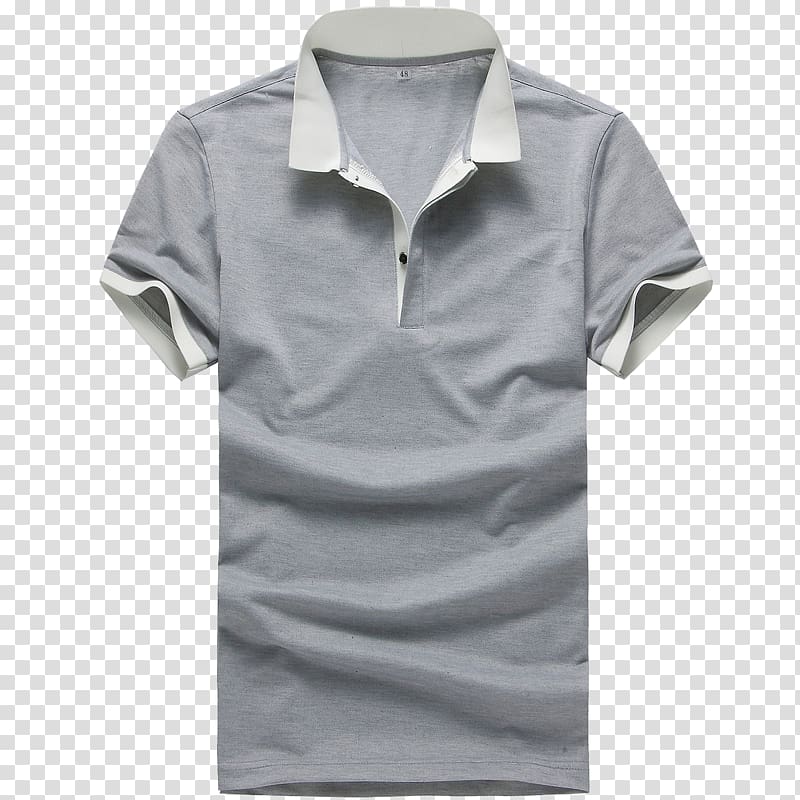 T-shirt Designer Sleeve Grey, Gray short sleeved T-shirt transparent background PNG clipart