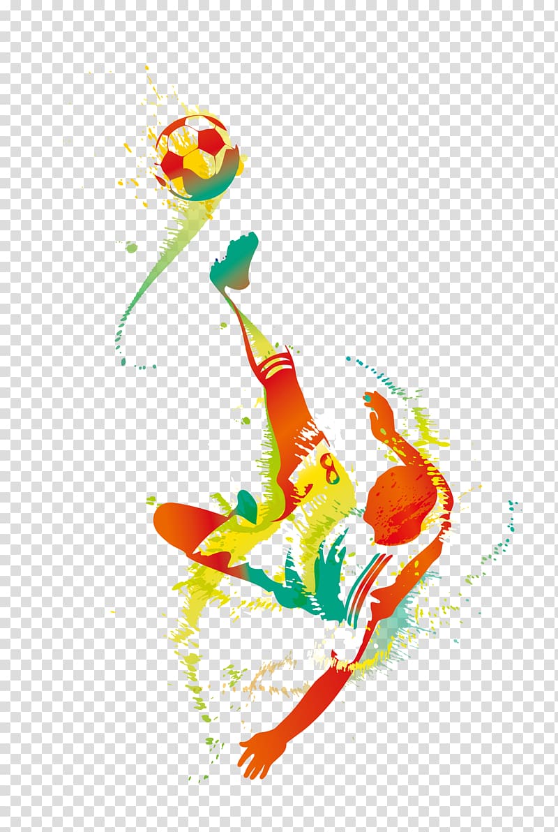 soccer player painting, Football player American football, Football transparent background PNG clipart