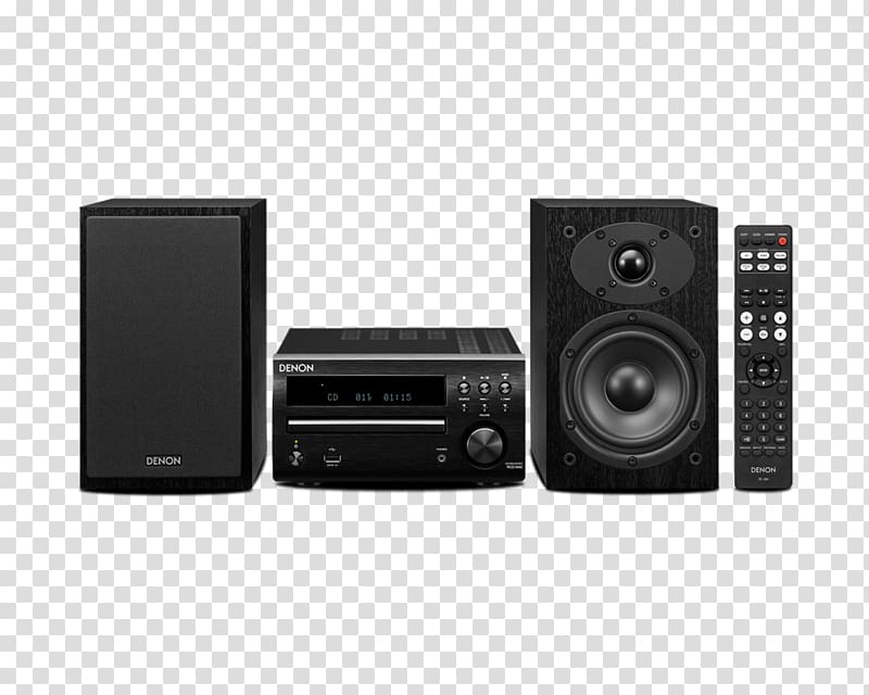 High fidelity Denon D-M40 Audio system Denon D-M41 DAB Bluetooth, CD, DAB+, FM, Black, Alta Dena transparent background PNG clipart