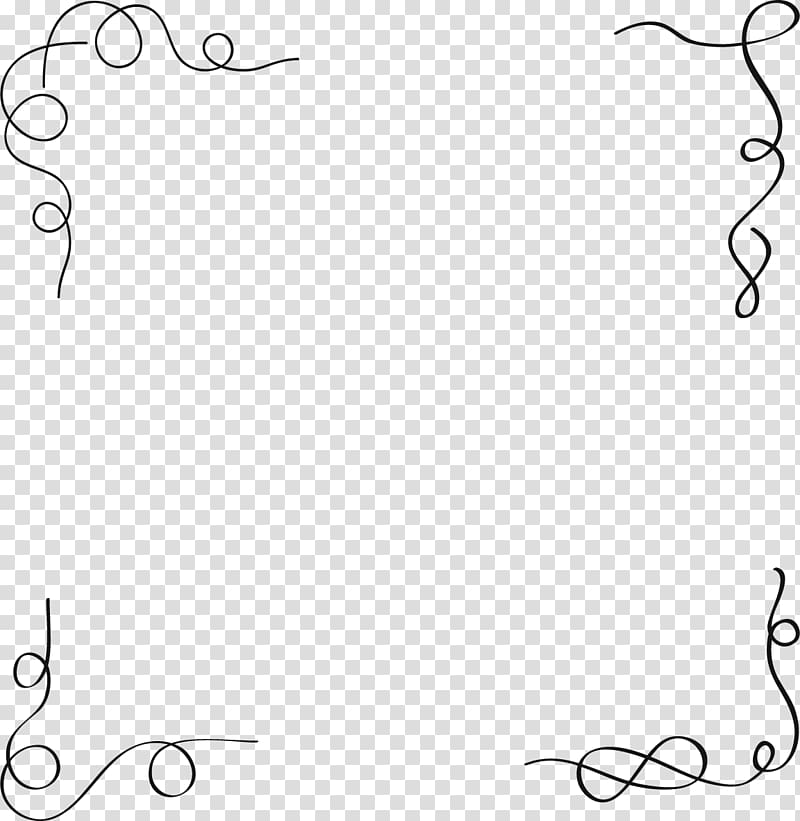 black swirl border illustration black designer line border transparent background png clipart hiclipart black swirl border illustration black