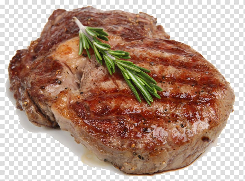 Beefsteak Rib eye steak Meat Sirloin steak, meat transparent background PNG clipart
