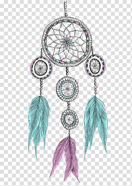 blue and pink dreamcatcher illustration, Dreamcatcher, Dream Catcher transparent background PNG clipart