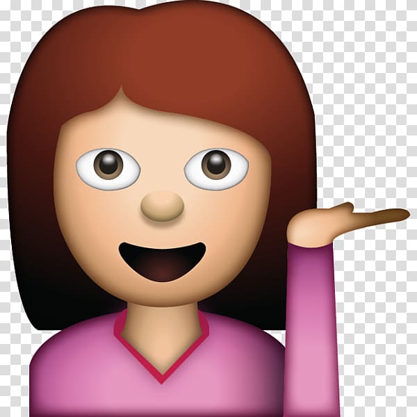 Emoji Woman Gesture Girl Sticker, hand emoji transparent background PNG clipart