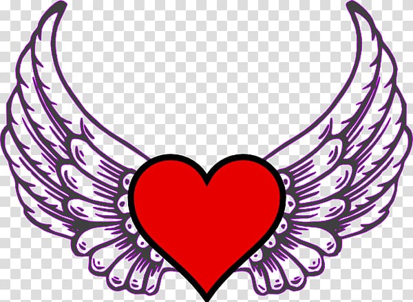 Angel Drawing Blog , Heart With Wings transparent background PNG clipart