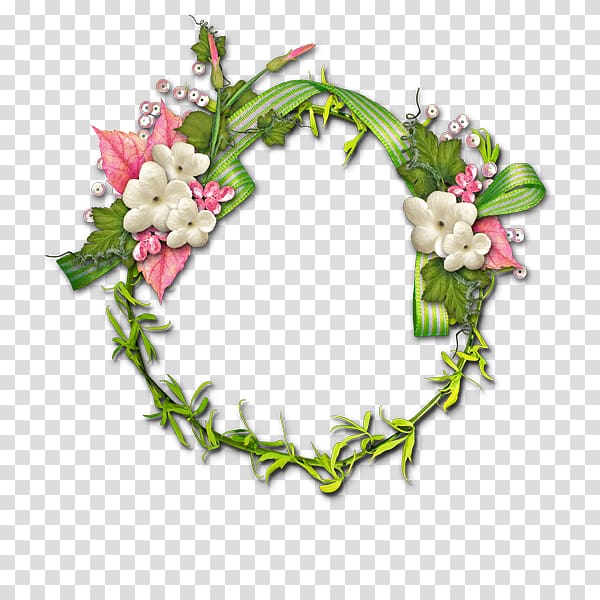 pink and white flowers border , Flower, Garland border plant transparent background PNG clipart