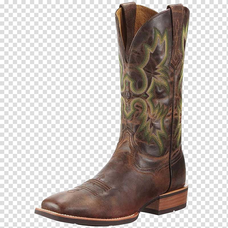 Cowboy boot Ariat Riding boot Leather, boot transparent background PNG clipart