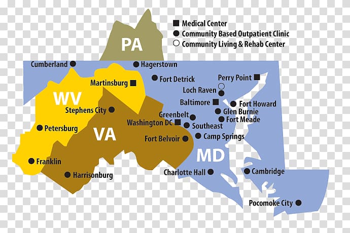 Map Virginia Health Care United States Department of Veterans Affairs, mental health care facilities transparent background PNG clipart