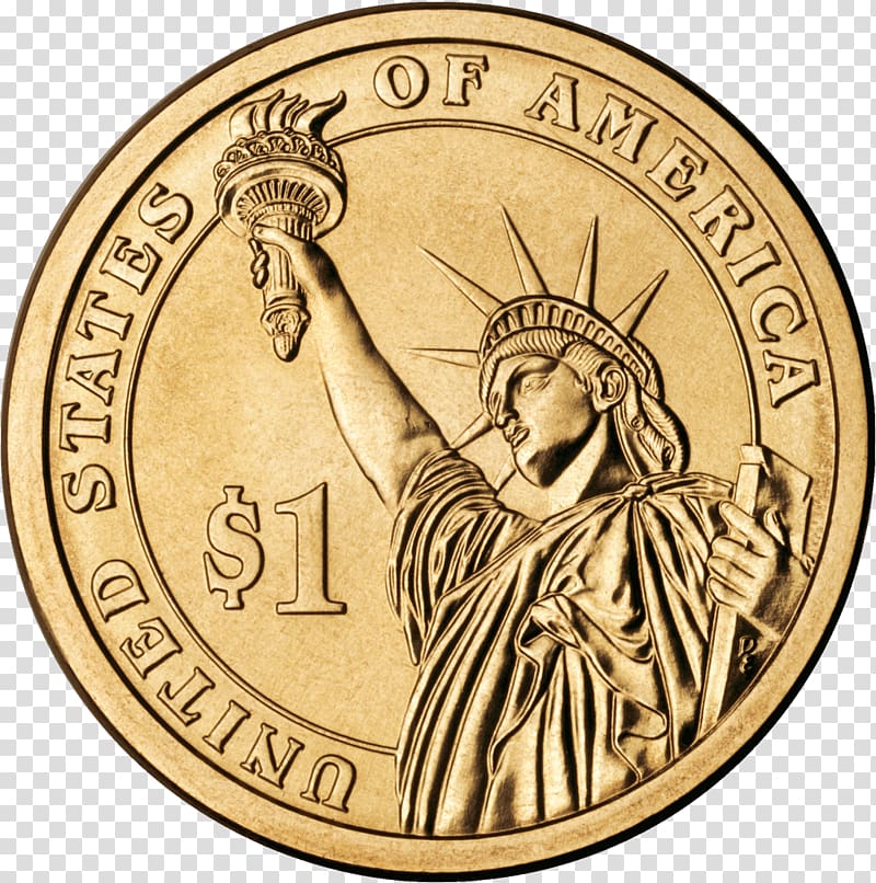 United States Dollar Dollar coin Presidential $1 Coin Program, coins transparent background PNG clipart