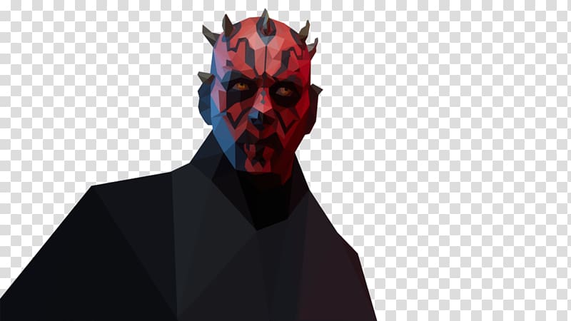 Darth Maul Star Wars Episode I: The Phantom Menace, low poly transparent background PNG clipart