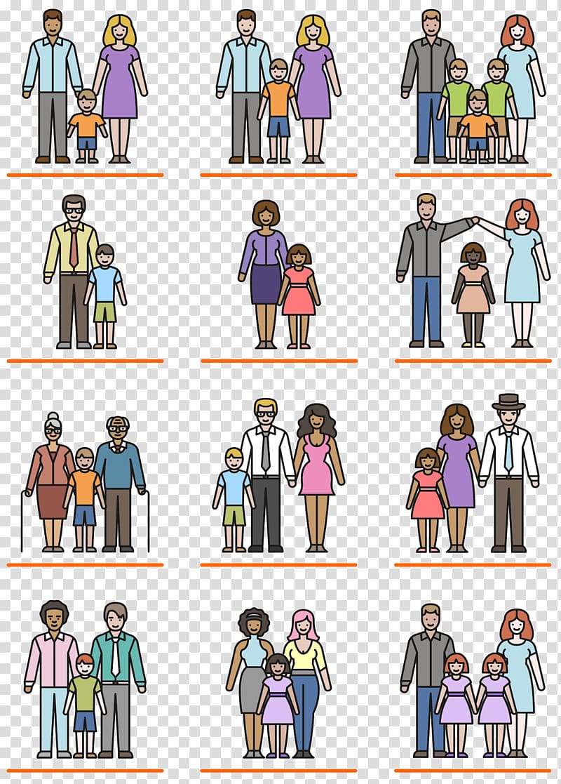 Nuclear family Families in America Single parent, Family transparent background PNG clipart