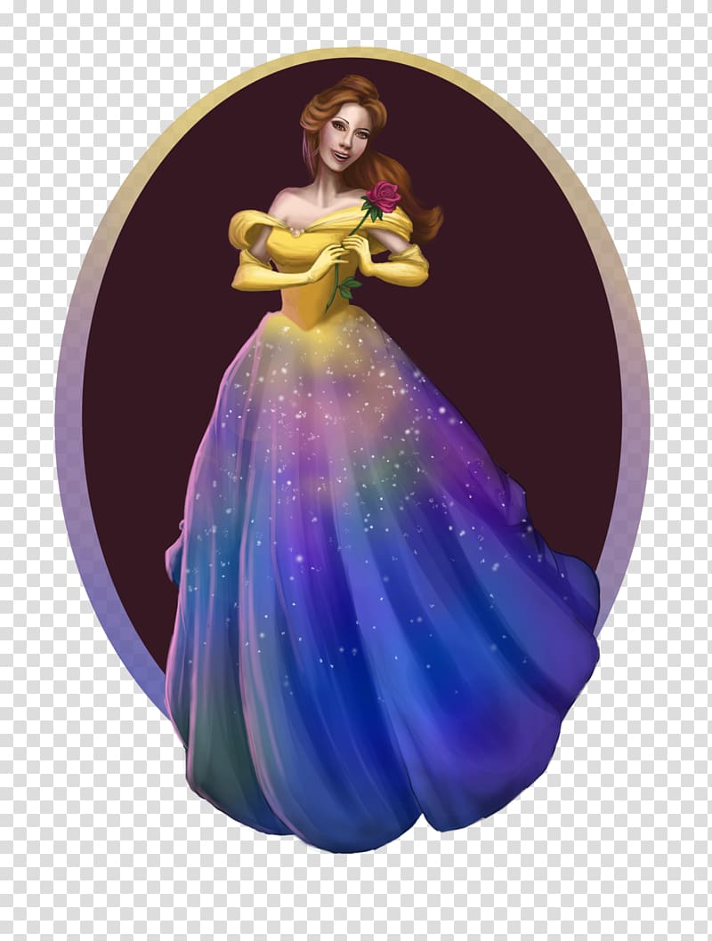 YouTube Belle Art Disney Princess Violet, beauty and the beast transparent background PNG clipart