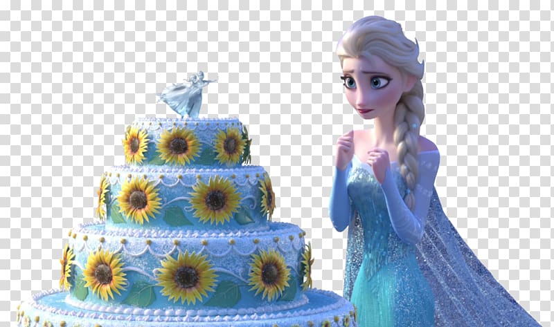 Elsa Hans Kristoff Anna Birthday cake, Frozen transparent background PNG clipart