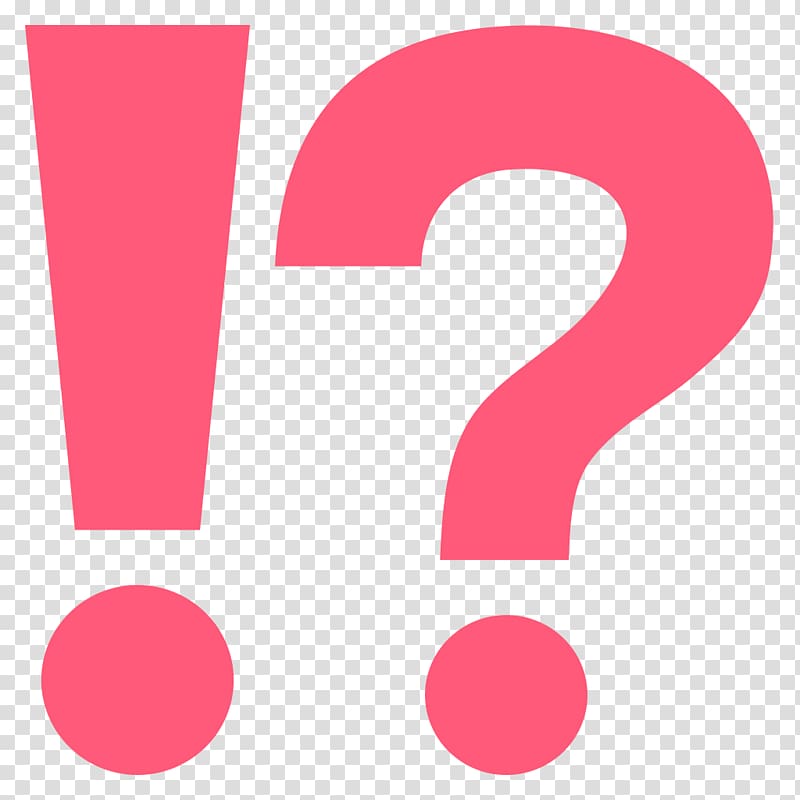 Question mark Emoji Exclamation mark Interrobang Symbol, exclamation mark transparent background PNG clipart