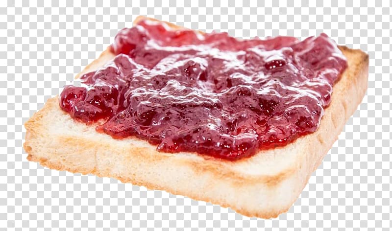 toasted bread with strawberry jam, Toast Breakfast Marmalade White bread Baked beans, Toast with jam transparent background PNG clipart