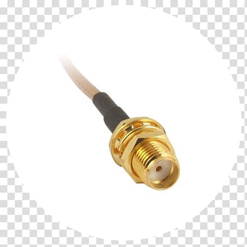 SMA connector Coaxial cable Electrical connector RF connector Gender of connectors and fasteners, Sma Connector transparent background PNG clipart