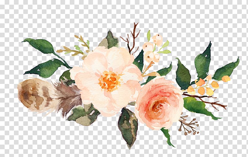 white, pink, and brown floral illustration, Watercolour Flowers Watercolor painting, Water Color Flowers transparent background PNG clipart