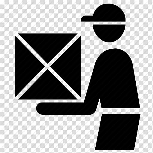 person carrying box icon, Computer Icons Mail carrier Illustration, Delivery Icons transparent background PNG clipart