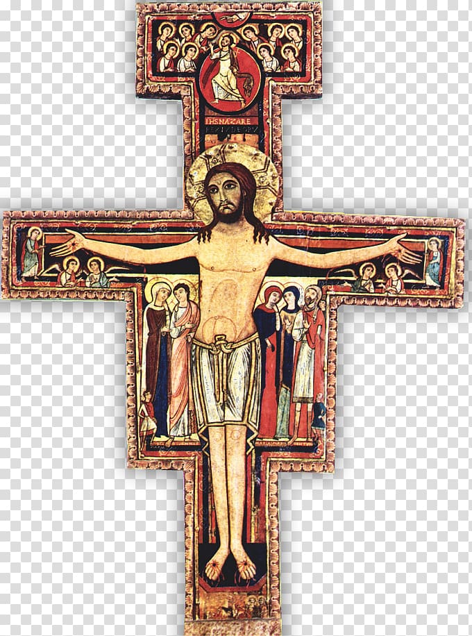 San Damiano, Assisi San Damiano cross Crucifix Secular Franciscan Order, christian cross transparent background PNG clipart