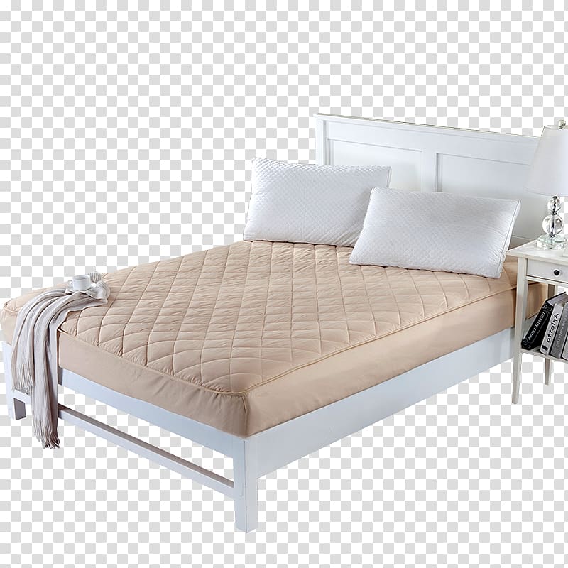 Bed frame Mattress Bed sheet Wood, Real wood bed mattress products transparent background PNG clipart