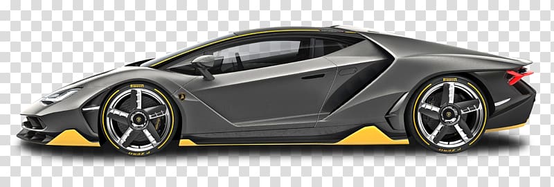 gray and yellow Lamborghini Centenario coupe, Lamborghini Centenario 2016 Geneva Motor Show Car Lamborghini Aventador, Black Lamborghini Centenario LP 770 4 Car transparent background PNG clipart