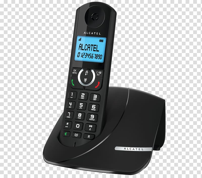 Alcatel Mobile Cordless telephone Digital Enhanced Cordless Telecommunications Mobile Phones, white dot transparent background PNG clipart