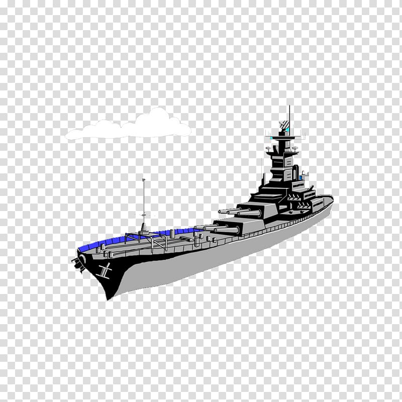 Heavy cruiser Destroyer Battlecruiser Warship, model transparent background PNG clipart