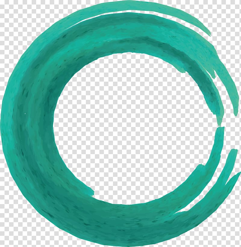 round green illustration, Watercolor painting Ink, Green ring watercolor brush transparent background PNG clipart