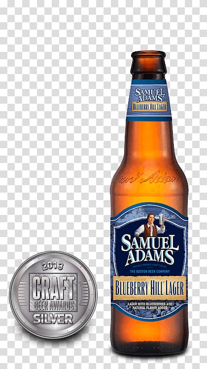 Ale Samuel Adams Beer bottle Lager, blueberry fruit transparent background PNG clipart