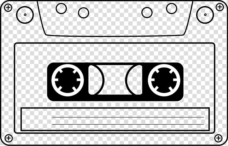 black cassette tape , Compact Cassette Tape recorder Videotape , Film Reel transparent background PNG clipart