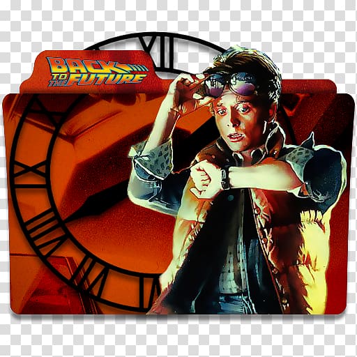 Biff Tannen Dr. Emmett Brown Back to the Future Film DeLorean time machine, others transparent background PNG clipart
