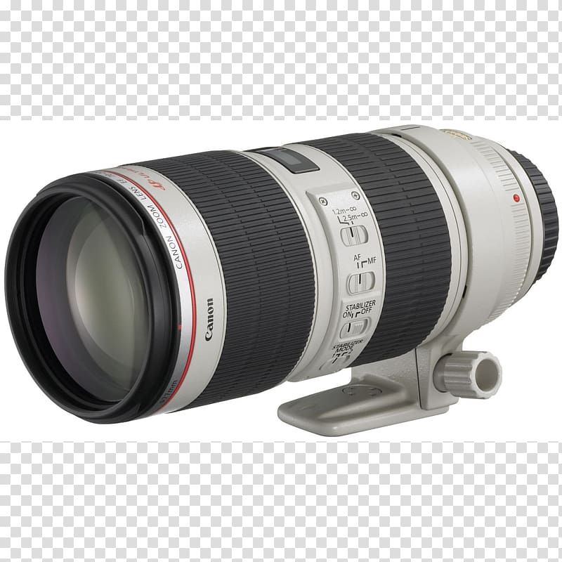 Canon EF lens mount Canon EF 70-200mm f/2.8L IS II USM Canon EF 70–200mm lens Canon EF Tele Zoom 70-200mm f/2.8L USM, camera lens transparent background PNG clipart