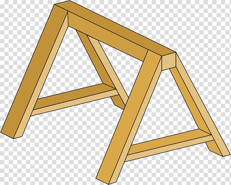 Saw Horses Table Plank Beam, simple wooden playgrounds transparent background PNG clipart